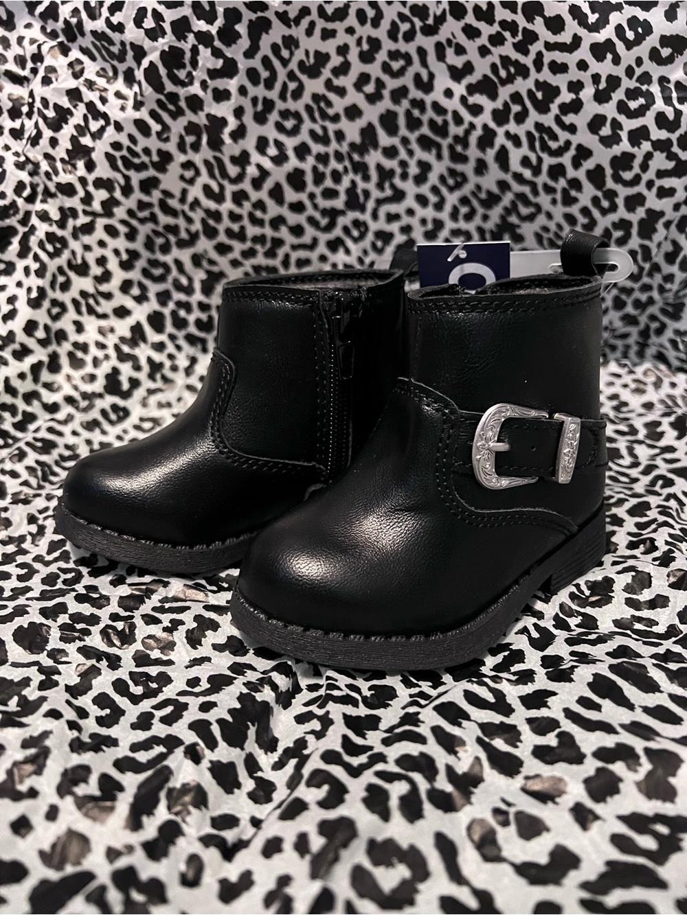 OshKosh B'gosh Black Kids Buckle Ankle Boots